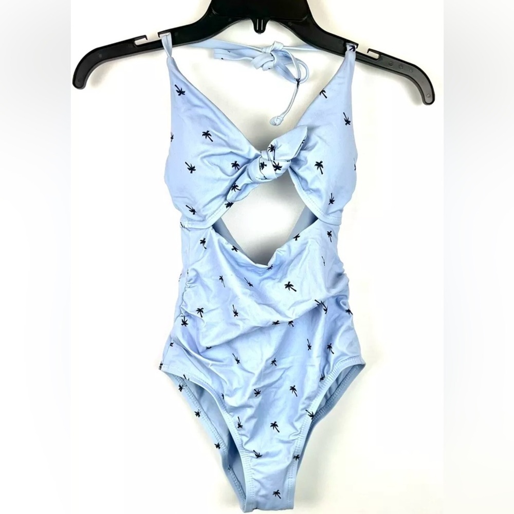 Splendid Women’s Blue Cut Out One Piece Swimsuit Size Small